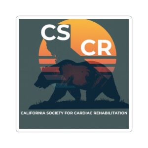 CSCR California Bear Sticker — Retro Sunset Kiss-Cut Sticker